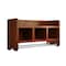 Alaterre Furniture 25" Bath Storage Shelf with Two Towel Rods, Chestnut ABSS0070 - alternate 1